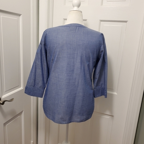 Van Heusen Blue Tunic Top Size Large, Business Casual - Picture 4 of 9